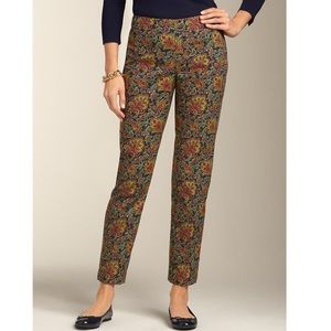 Talbots Curvy Fit Spring Paisley Ankle Pant, sz 6